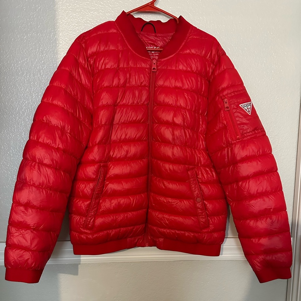 Men’s Guess Red Puffer Jacket